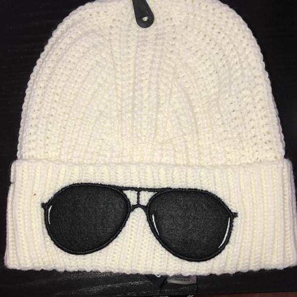 Karl Lagerfeld Accessories - White beanie